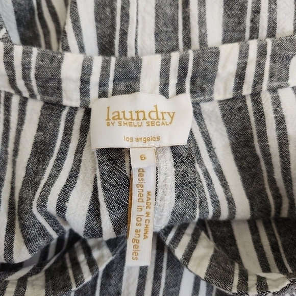 Laundry by Shelli Segal Linen Jumpsuit festival boho beachy vacation - Picture 7 of 10